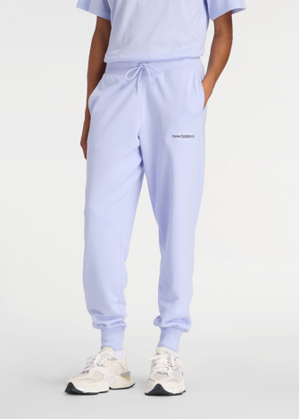 Штаны женские New Balance Sport French Terry Graphic Jogger лилового цвета