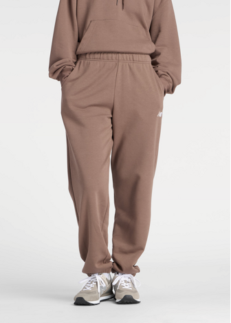 Штани жіночі New Balance Sport Essentials French Terry Jogger шоколадного кольору