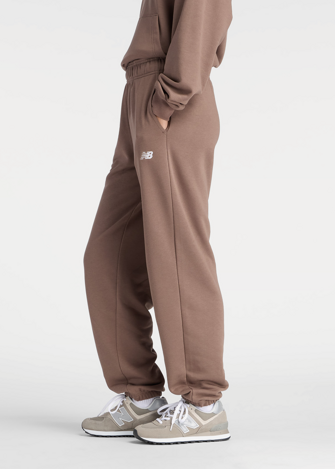 Штани жіночі New Balance Sport Essentials French Terry Jogger шоколадного кольору