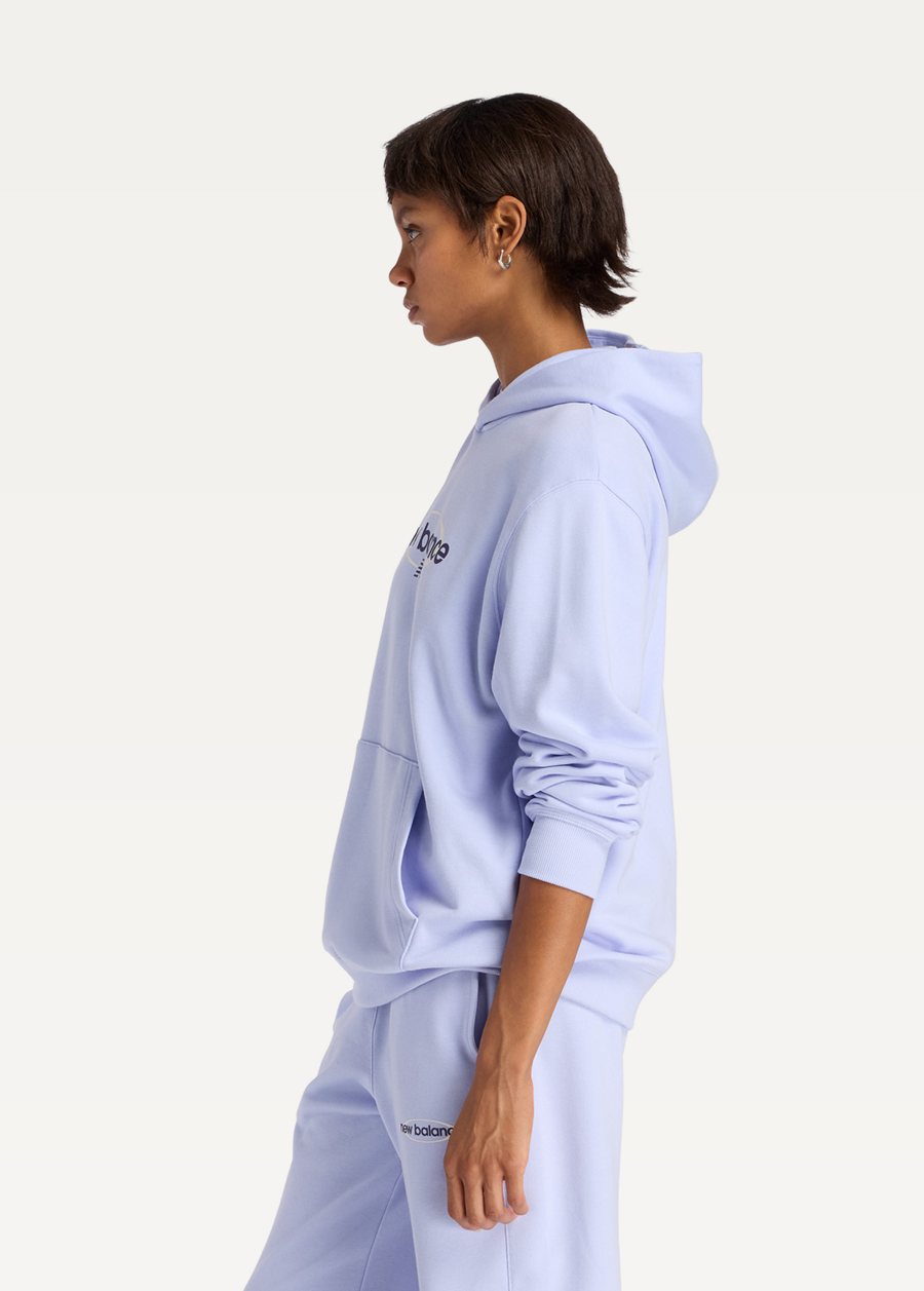 Худі жіноче New Balance Sport Graphic Relaxed бузкового кольору
