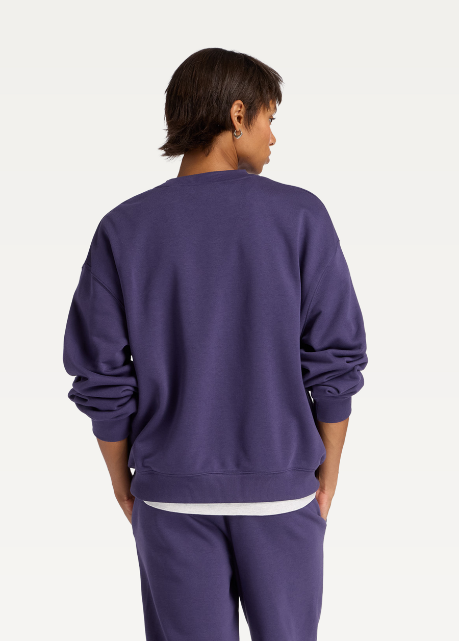 Світшот жіночий New Balance Sport Graphic Oversized Crew фіолетового кольору