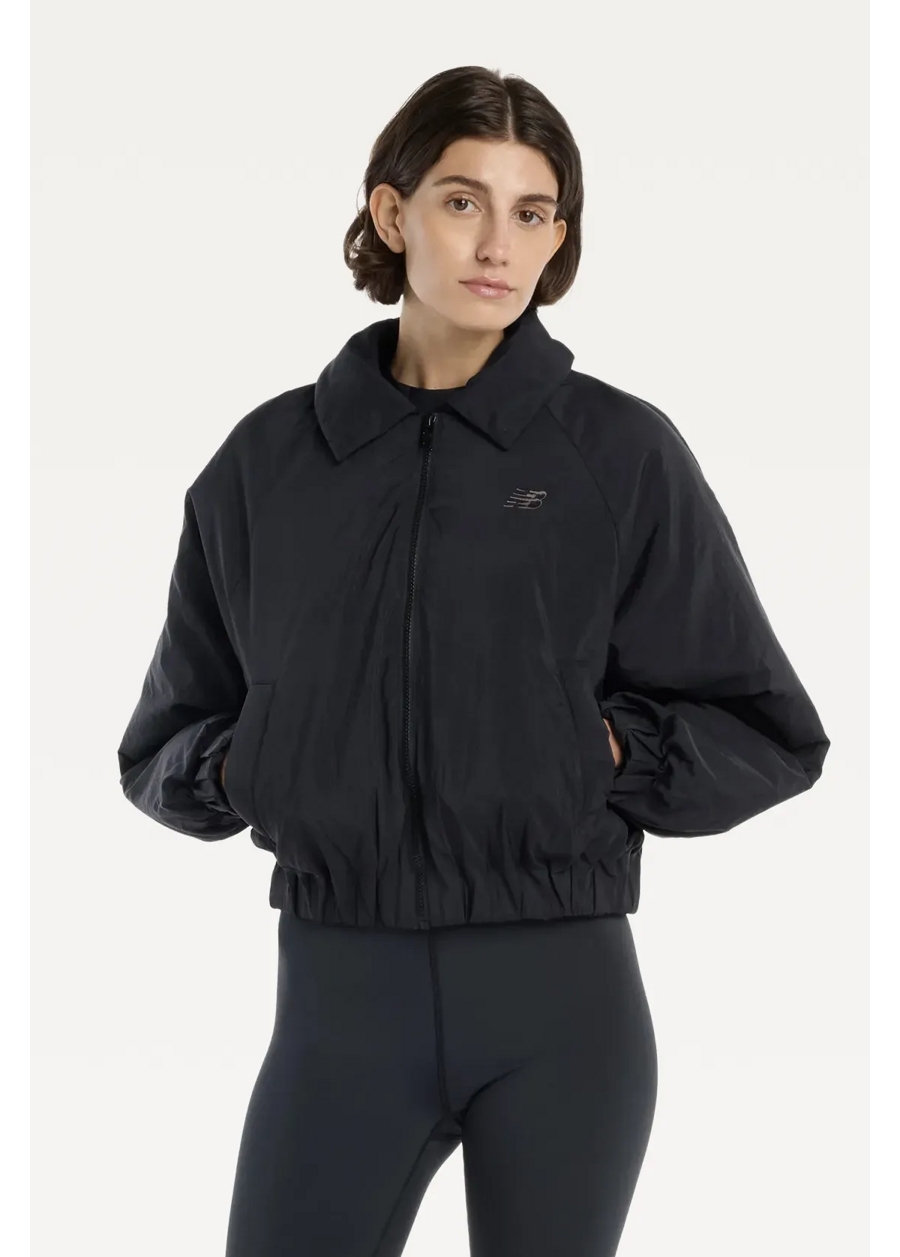 Куртка-бомбер женская Woven Bomber Jacket черного цвета