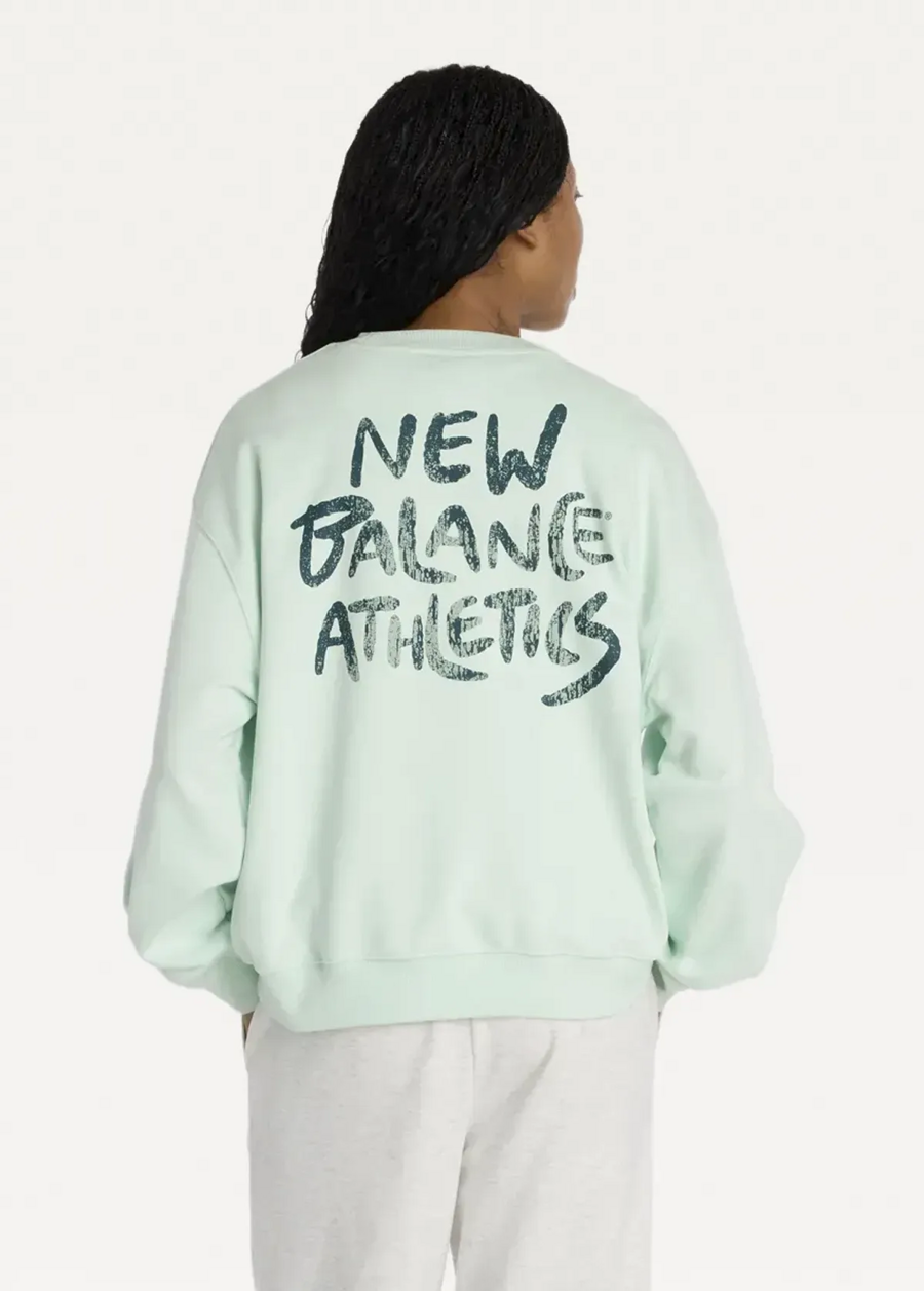 Світшот жіночий New Balance Visibly Loved Crew м'ятного кольору