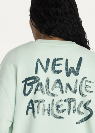 Світшот жіночий New Balance Visibly Loved Crew м'ятного кольору