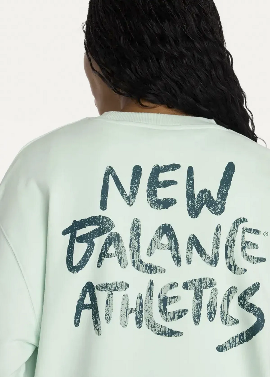 Світшот жіночий New Balance Visibly Loved Crew м'ятного кольору