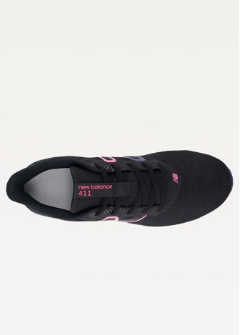 Кросівки жіночі New Balance 411 чорного кольору рожевий