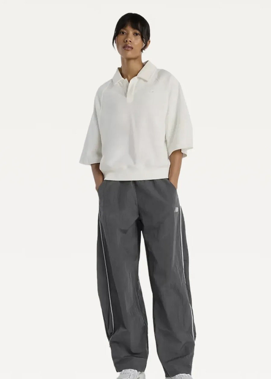 Футболка жіноча New Balance Coastal Fleece Oversized Polo бежевого кольору