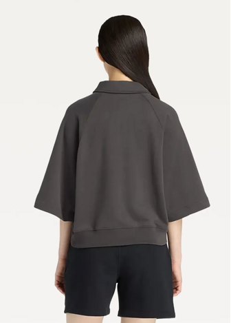 Футболка жіноча New Balance Coastal Fleece Oversized Polo графітового кольору