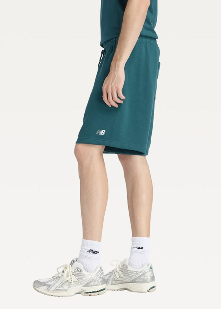 Шорти чоловічі New Balance Sport Essentials French Terry 7" зеленого кольору
