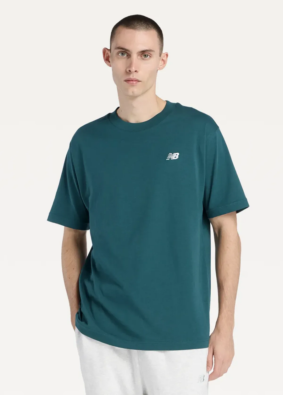 Футболка чоловіча New Balance Sport Essentials Cotton темно зеленого кольору