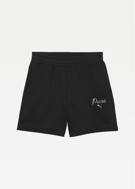 Спортивні шорти жіночі PUMA ESS SCRIPT High-Waist Shorts чорного кольору