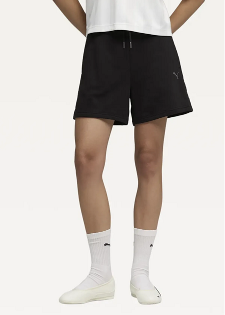Спортивні шорти жіночі PUMA HER High-Waist Shorts Black чорного кольору