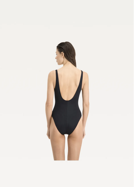 Спортивный купальник женский PUMA SWIM WOMEN SWIMSUIT 1P черного цвета