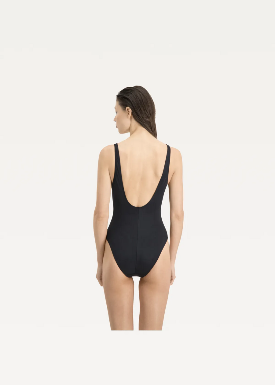 Спортивный купальник женский PUMA SWIM WOMEN SWIMSUIT 1P черного цвета