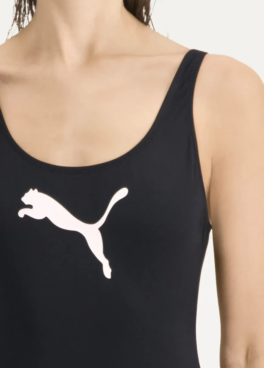 Спортивный купальник женский PUMA SWIM WOMEN SWIMSUIT 1P черного цвета