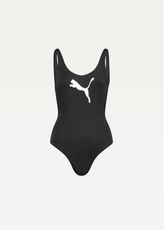 Спортивный купальник женский PUMA SWIM WOMEN SWIMSUIT 1P черного цвета
