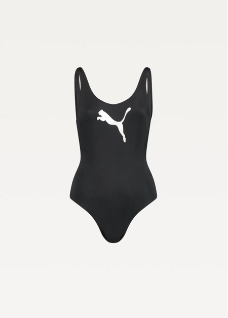 Спортивный купальник женский PUMA SWIM WOMEN SWIMSUIT 1P черного цвета