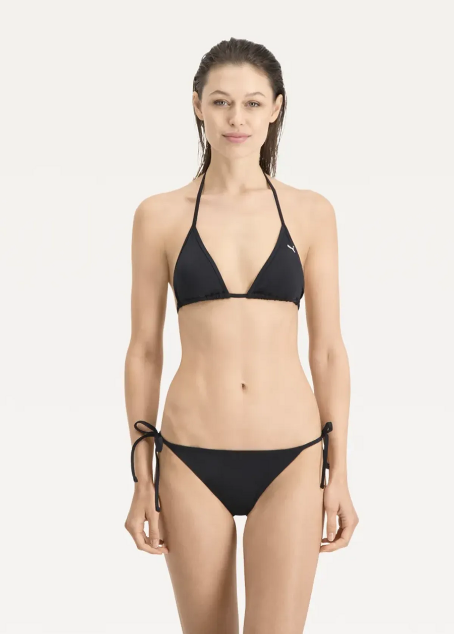 Плавки купальник жіночі PUMA SWIM WOMEN SIDE TIE BIK чорного кольору