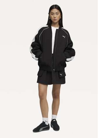 Юбка спортивная женская PUMA WARDROBE ESS WV Cargo Skirt черного цвета