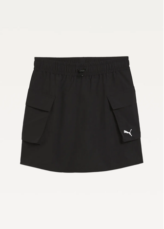 Юбка спортивная женская PUMA WARDROBE ESS WV Cargo Skirt черного цвета