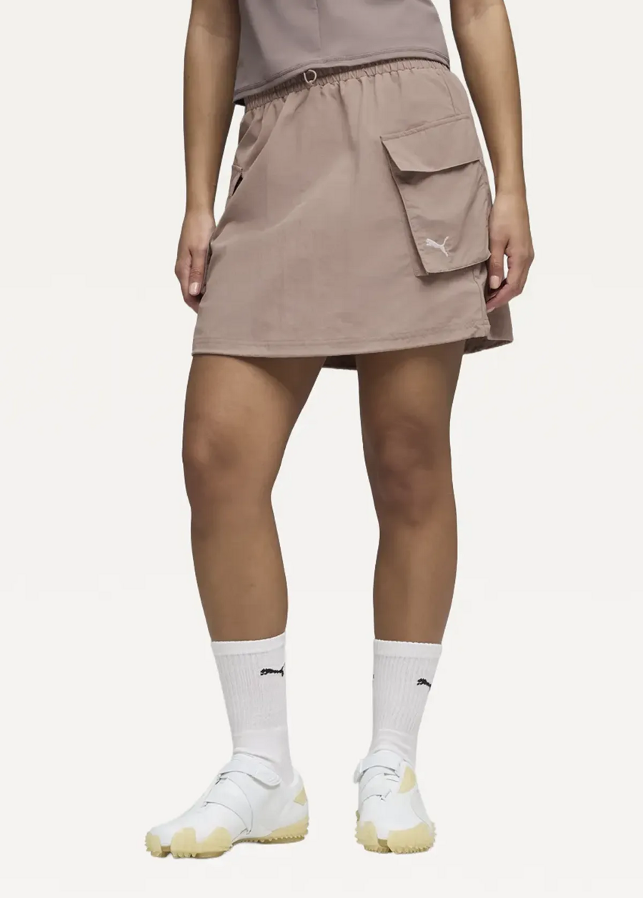 Юбка спортивная женская PUMA WARDROBE ESS WV Cargo Skirt Sandstone