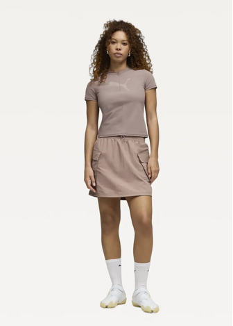 Юбка спортивная женская PUMA WARDROBE ESS WV Cargo Skirt Sandstone