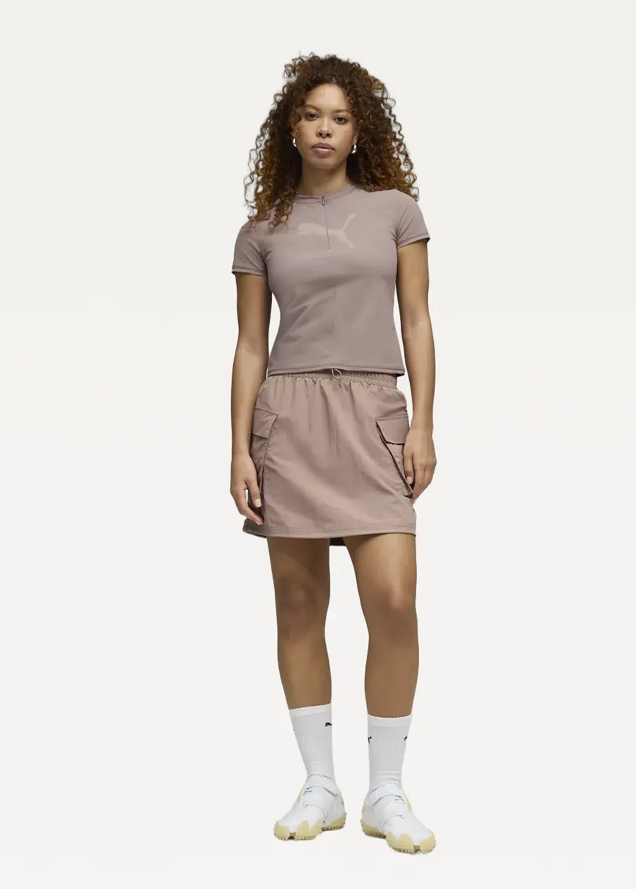 Юбка спортивная женская PUMA WARDROBE ESS WV Cargo Skirt Sandstone