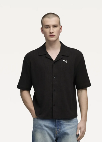 Рубашка мужская PUMA WARDROBE ESS Shirt черного цвета