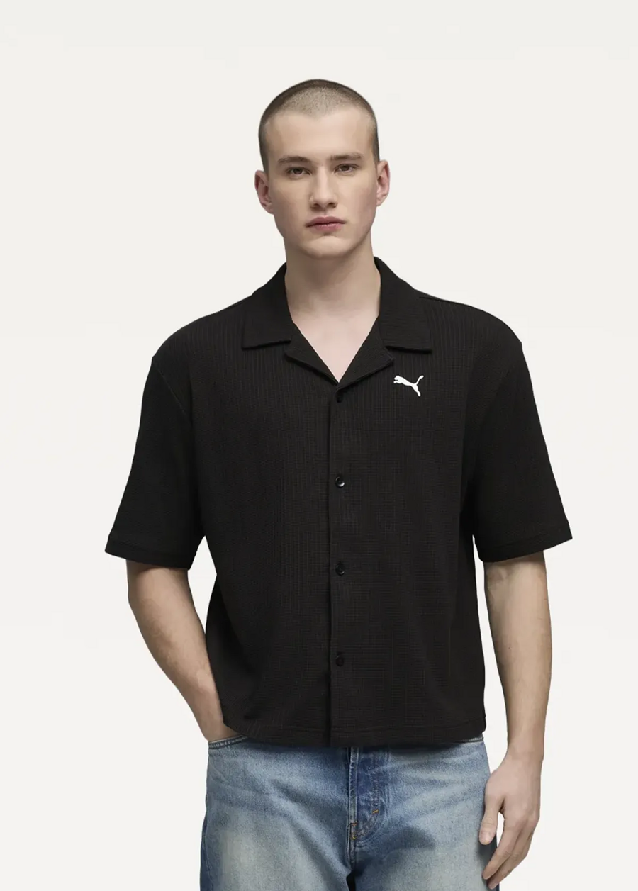 Рубашка мужская PUMA WARDROBE ESS Shirt черного цвета