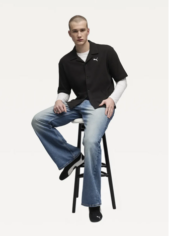 Рубашка мужская PUMA WARDROBE ESS Shirt черного цвета
