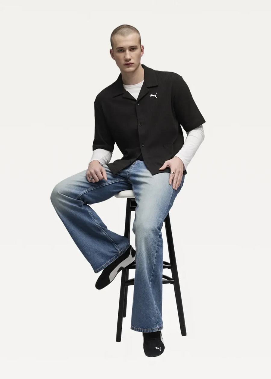 Рубашка мужская PUMA WARDROBE ESS Shirt черного цвета