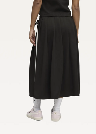 Юбка спортивная женская PUMA T7 Midi Pleated Skirt черного цвета