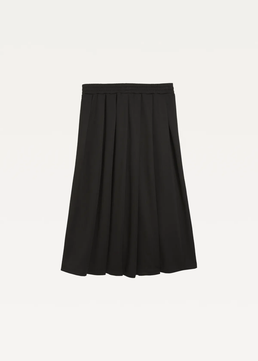Юбка спортивная женская PUMA T7 Midi Pleated Skirt черного цвета
