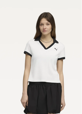 Поло жіноче PUMA WARDROBE ESS Polo білого кольору