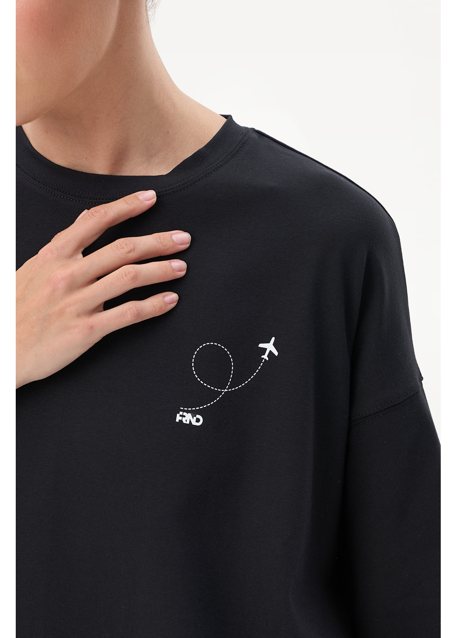 Футболка женская FRND FOR FRIENDS Jet черного цвета