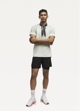 Футболка чоловіча PUMA RUN VELOCITY TEE TRI-BLEND Creme De Mint Heather