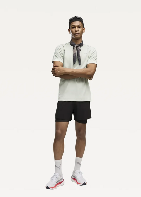 Футболка чоловіча PUMA RUN VELOCITY TEE TRI-BLEND Creme De Mint Heather