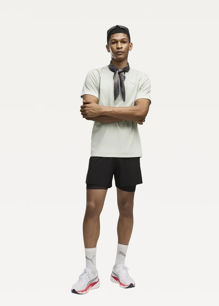 Футболка чоловіча PUMA RUN VELOCITY TEE TRI-BLEND Creme De Mint Heather