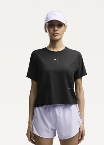 Футболка женская PUMA W BRIGHTSTRIDE Cloudspun Tee черного цвета
