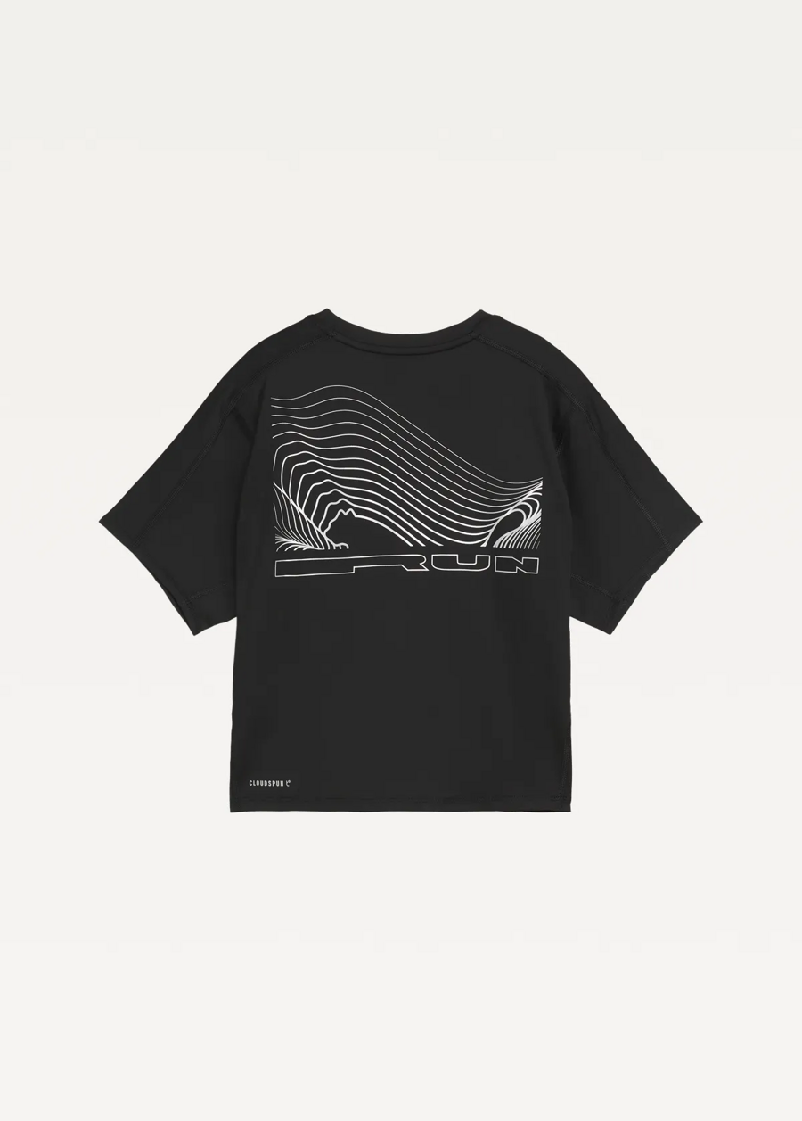 Футболка женская PUMA W BRIGHTSTRIDE Cloudspun Tee черного цвета