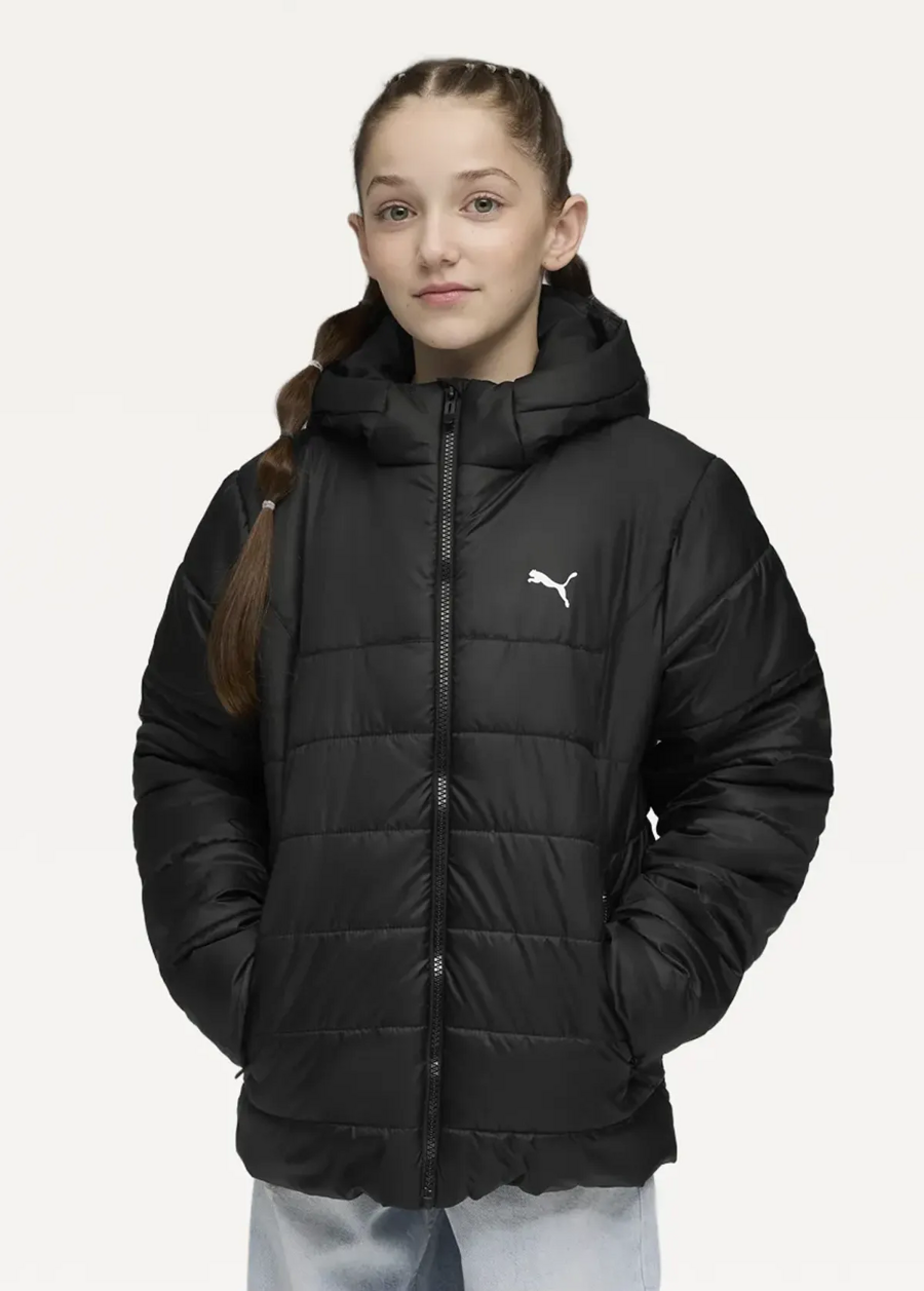 Куртка дитяча PUMA ESS Hooded Unisex Padded Jacket чорного кольору