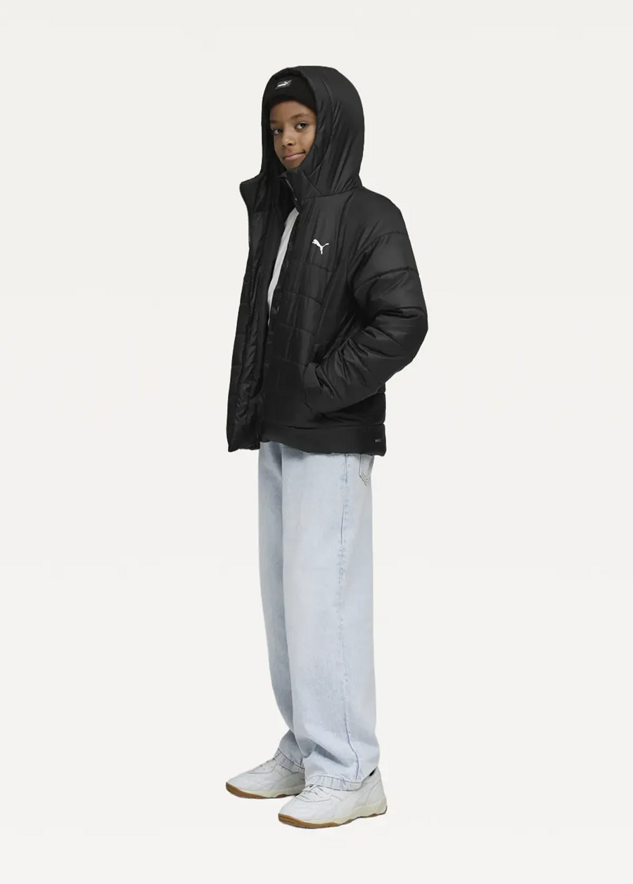 Куртка дитяча PUMA ESS Hooded Unisex Padded Jacket чорного кольору