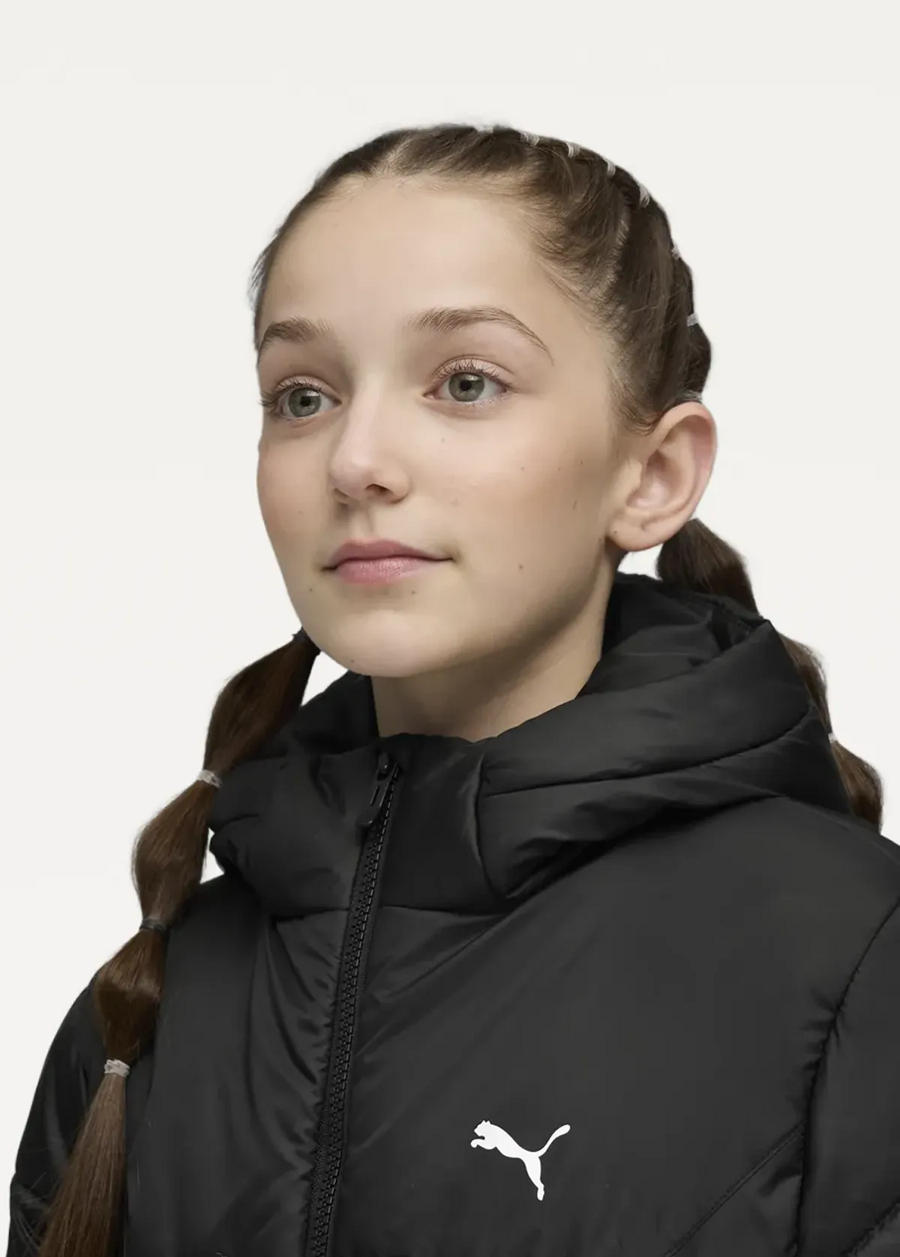 Куртка дитяча PUMA ESS Hooded Unisex Padded Jacket чорного кольору