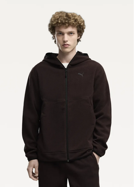 Худі чоловіче PUMA PUMATECH Full-Zip Hoodie Chocolate Fondue