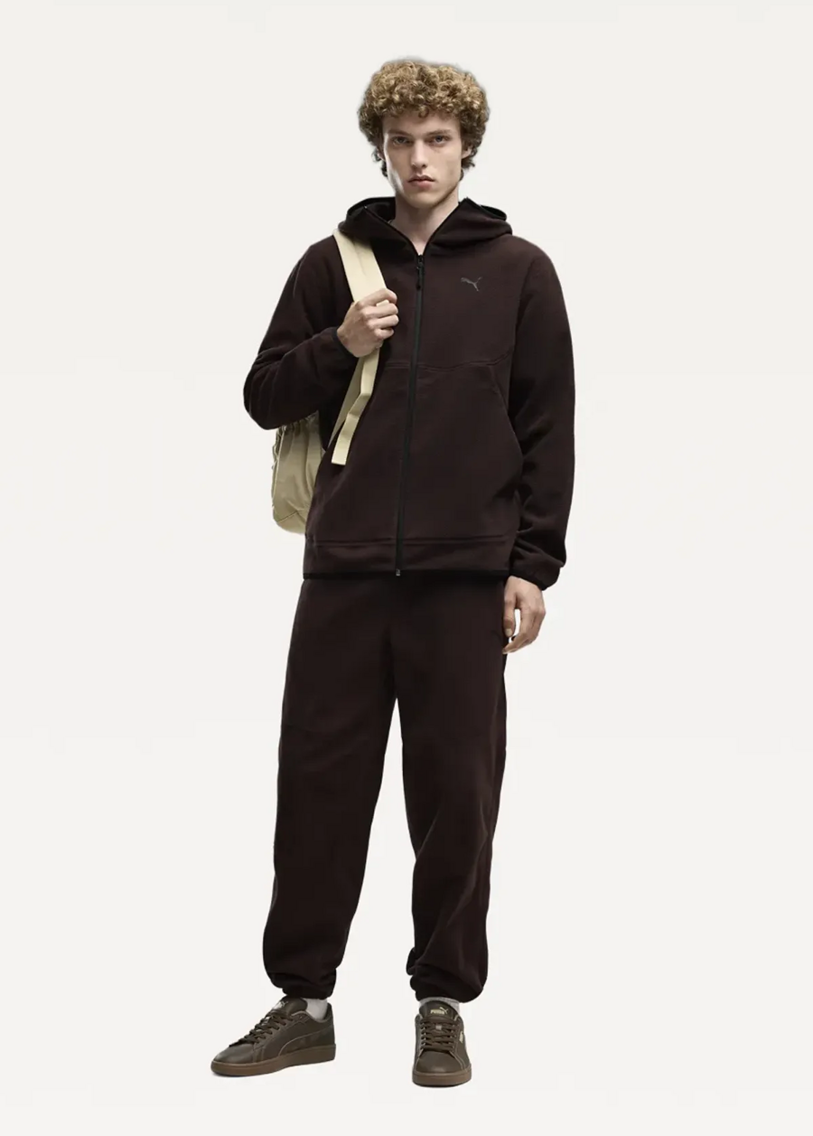 Худі чоловіче PUMA PUMATECH Full-Zip Hoodie Chocolate Fondue