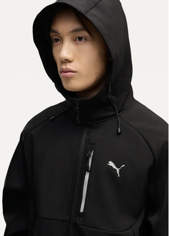 Куртка спортивная мужская PUMA PUMATECH Softshell Jacket черного цвета