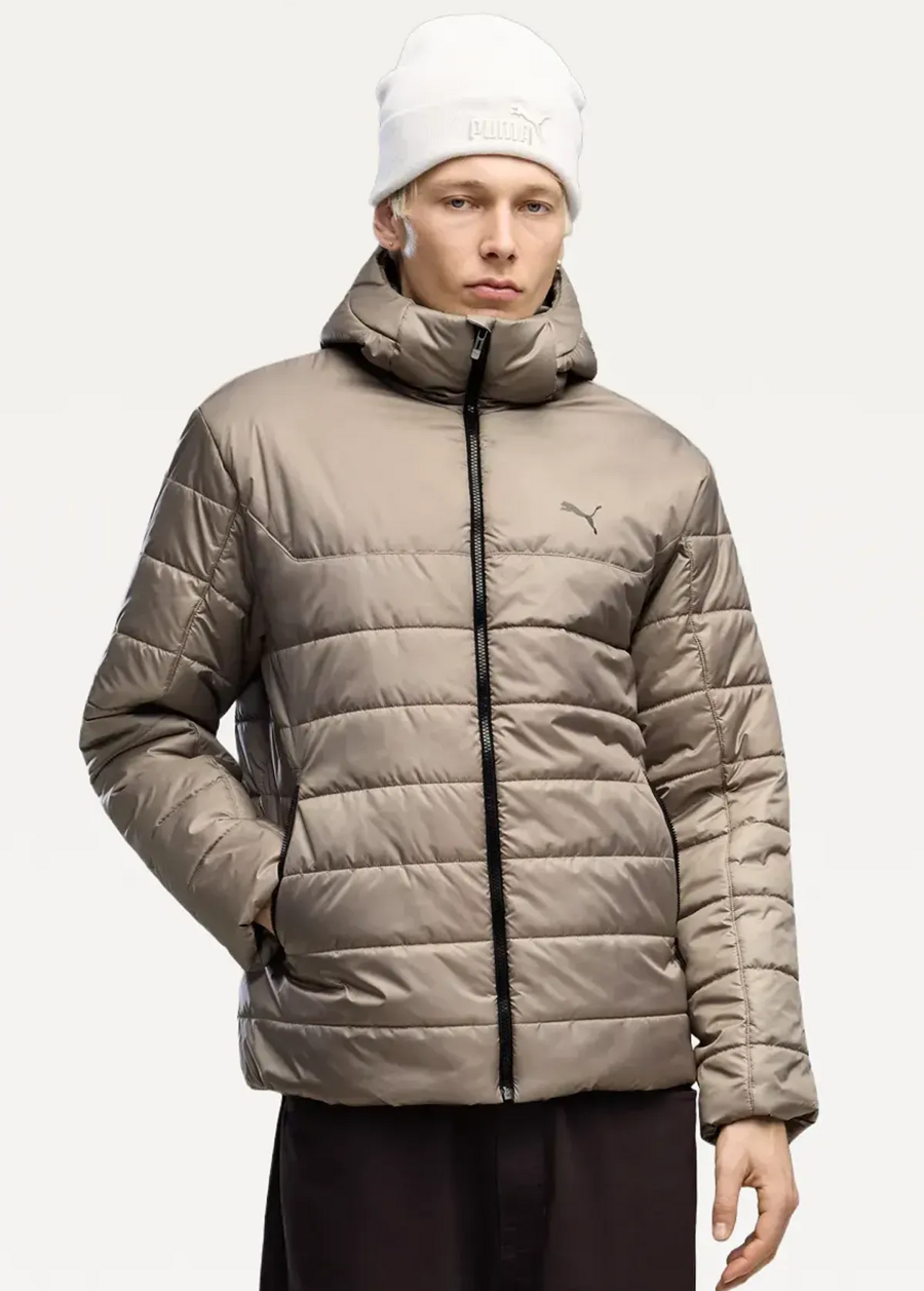 Куртка мужская PUMA ESS Hooded Padded Jacket Mouse Gray