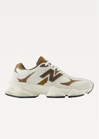 Кроссовки New Balance 9060 Unisex белого и коричневого цвета