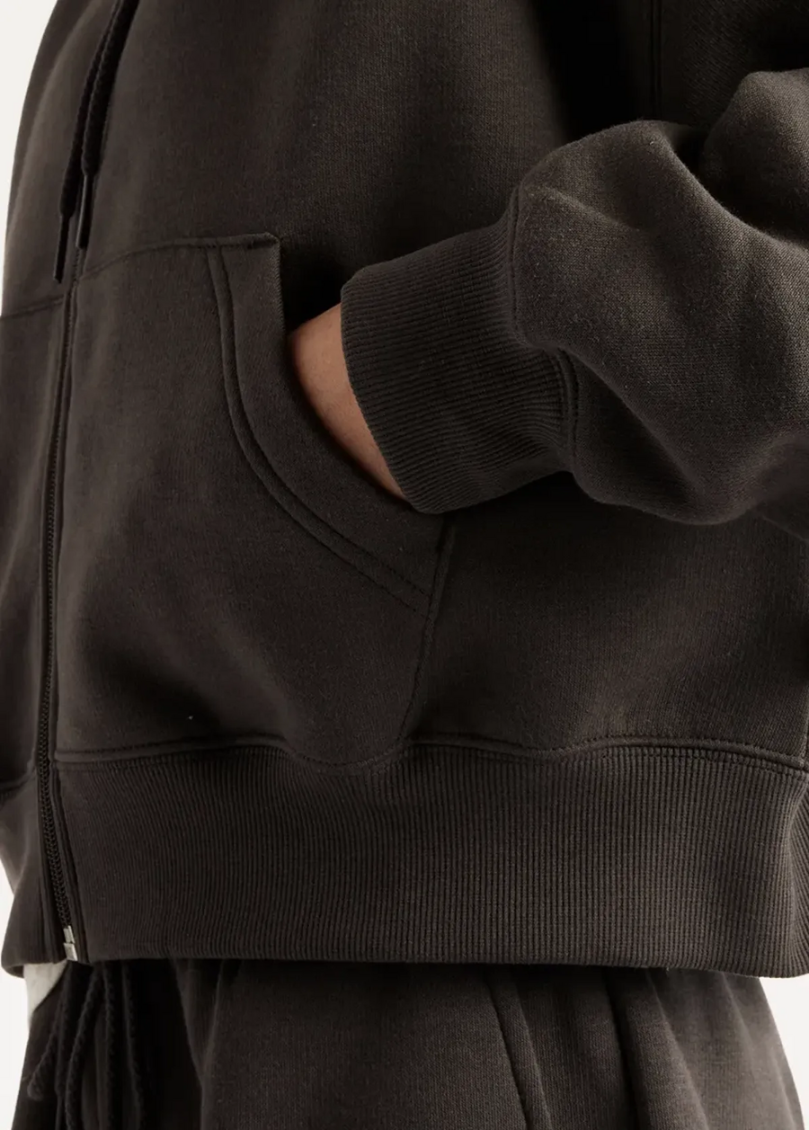 Худі жіноче New Balance Trackside Fleece Full Zip чорного кольору