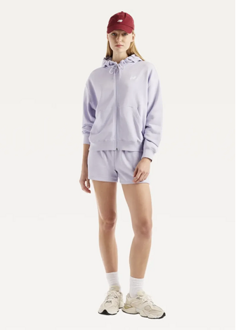 Худі жіноче New Balance Sport Essentials FT Full Zip бузкового кольору